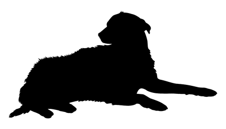 Silhouette of a dogのイラスト素材