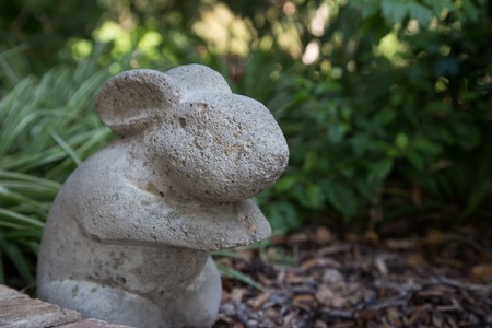 Garden bunny statueの写真素材