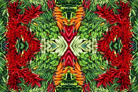 Colorful patterns of chili for background.の写真素材