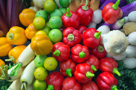 Artificial Fruits Vegetables for show and decoration.の写真素材