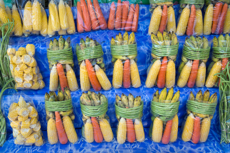 A set of fruits put up for sale as animal feed.の写真素材