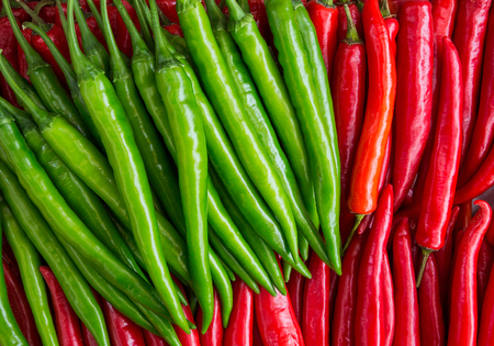Colorful patterned surface of peppers for cooking.の写真素材