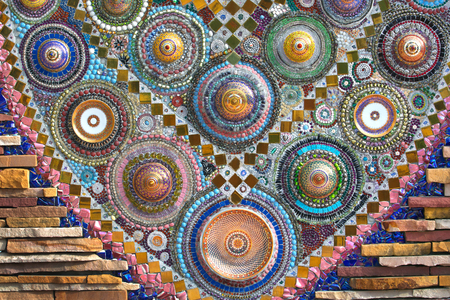 Colorful pattern of benjarong for background.の写真素材