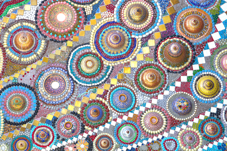 Colorful pattern of benjarong for backgroundの写真素材