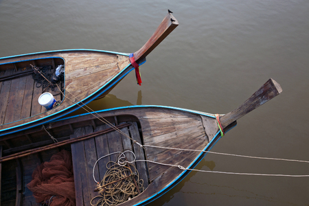Fishing boat head at the marina.の写真素材