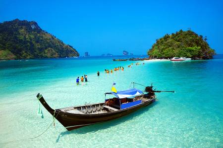 beautiful beach and tropical sea, Krabi, in thailand.の写真素材