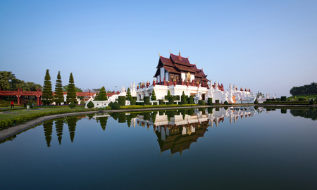 The Royal Pavilion (Ho Kham Luang) in Royal Park Rajapruek  Chiang Mai,  Thailand.のeditorial素材