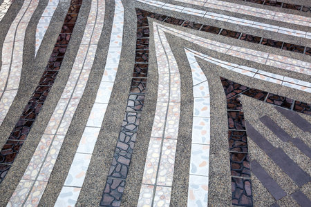 Colorful patterns of floor tiles.の写真素材