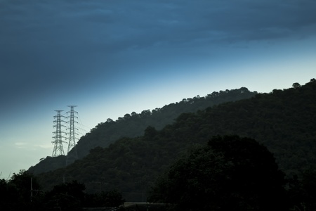 Electric pylonsの写真素材