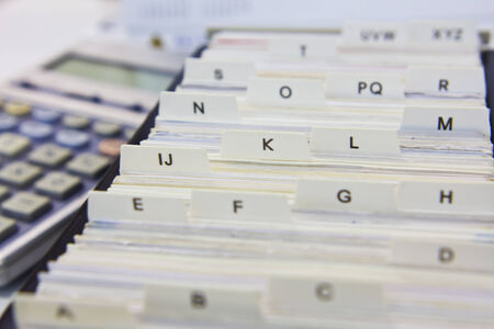 Business Card Index Holder の写真素材