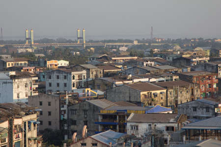 residential building in Yangon, Myanmarの写真素材