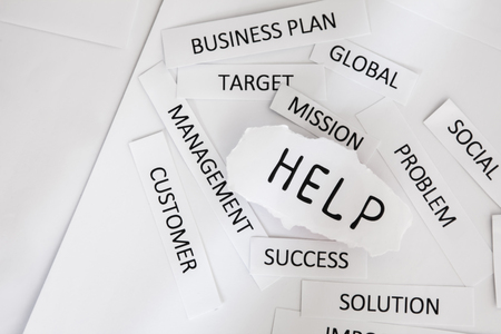 Marketing word concept, business word"help",copy spaceの写真素材