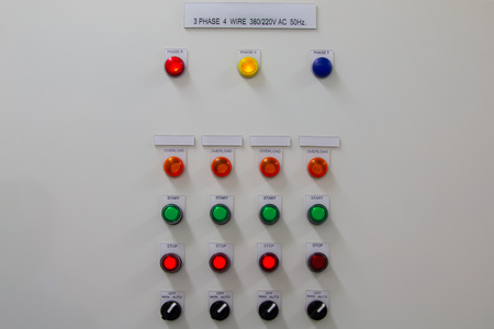 Lamp indicator and switch of power control panel