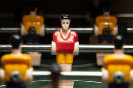Close up table football soccer game.の写真素材