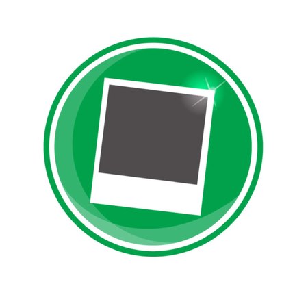 photo icons on greenのイラスト素材