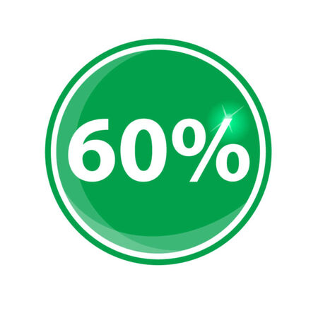 sixty percent, isolated 60%のイラスト素材