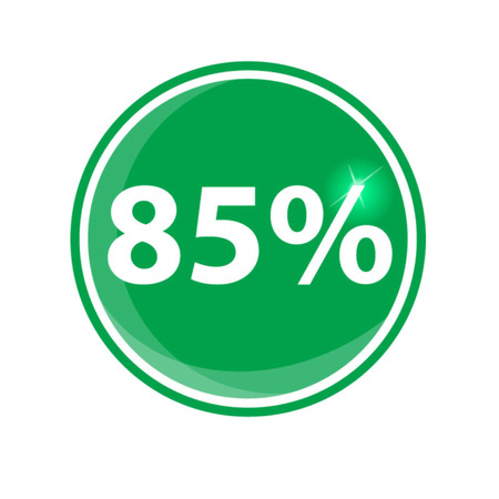 eighty-five percent, isolated 85%のイラスト素材