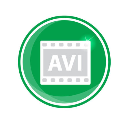 AVI video icon, vector illustrationのイラスト素材