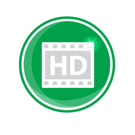 HD video icon, vector illustrationのイラスト素材