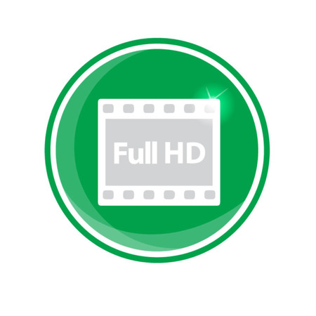 Full HD video icon, vector illustrationのイラスト素材