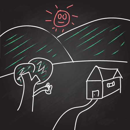 Landscape childrenのイラスト素材