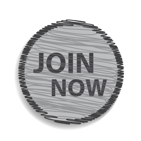 Join now circular icon on white backgroundのイラスト素材