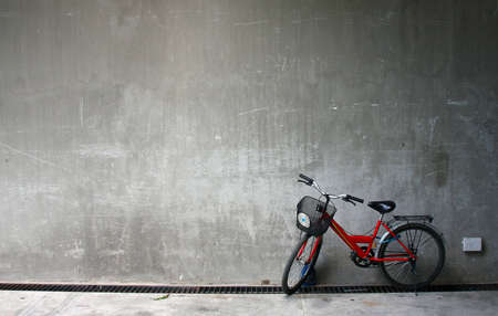 Red bicycleの写真素材