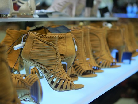 Jersey City, New Jersey - March 18 2017. Womens shoes section of a storeのeditorial素材