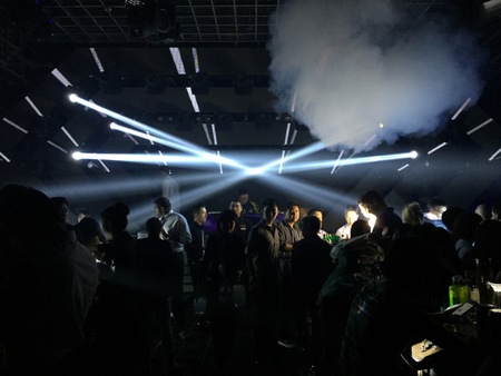 Shanghai, China - May 30 2015. Night club full of patrons on weekend night