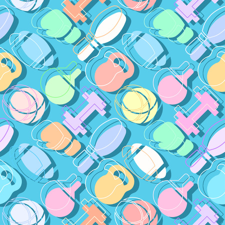 Modern style sport banner color design. Vector illustration seamless pattern templateのイラスト素材