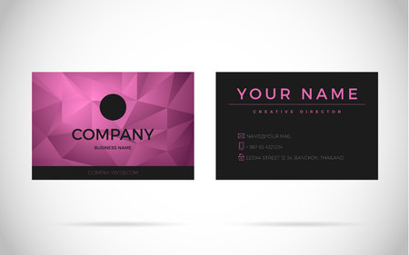 Modern Business card Design Template. Vector Elements with textのイラスト素材