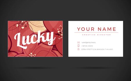 Modern Business card Design Template. Vector Elements with textのイラスト素材