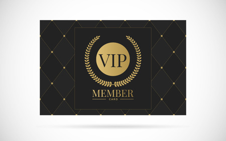Vip member card vector design with text template illustrationのイラスト素材