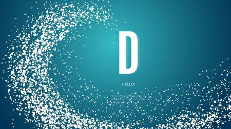 Geometric Blue abstract background with snow and text. Vector design illustrationのイラスト素材