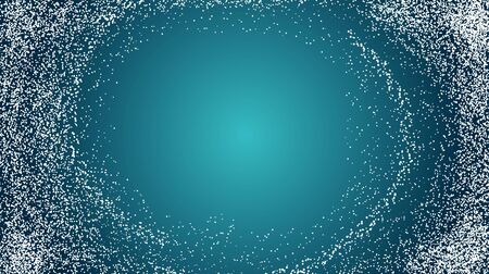 White snow texture on a blue background. circular spiral galaxy of stardust. Vector Design element. illustration,eps 10.のイラスト素材