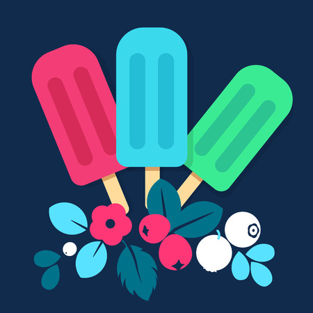Ice cream vector creative illustration, modern composition isolated color designのイラスト素材