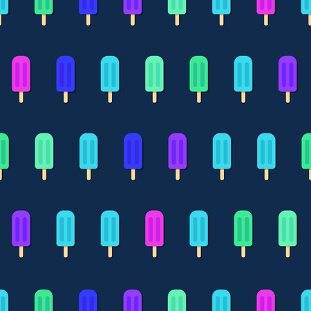 Ice cream vector illustration seamless pattern templateのイラスト素材