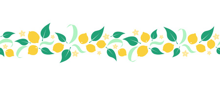 Lemon vector creative illustration, folk style isolated color design templateのイラスト素材