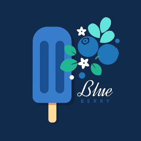 Ice cream vector creative illustration, folk style isolated color design templateのイラスト素材