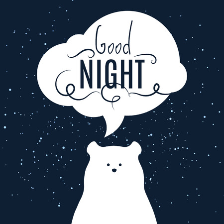 Polar bear design background. Vector flat cute template, simple minimal illustration for decor, greeting card, T-shirt printのイラスト素材