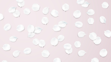 Pink pastel spring macro background. White apple tree flower blossom petals on the table illustrationのイラスト素材