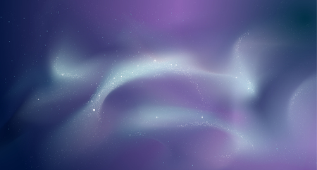 Blue abstract background vector color template with space waves and sparkling stars illustration. Gradient pattern ready for print or websiteのイラスト素材