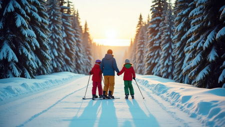 Wide shot capturing seamless blend of nature and quiet relaxation, Professional stock photo, AI generated photographの素材