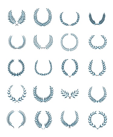 20 wreaths vector set のイラスト素材