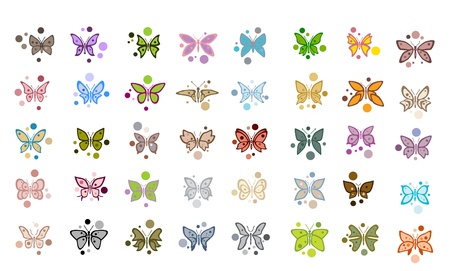 Butterfly funny polka dot babyのイラスト素材
