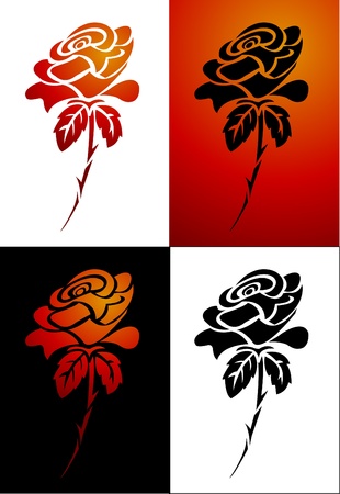 Rose Illustrationのイラスト素材