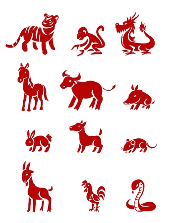 chinese zodiacのイラスト素材