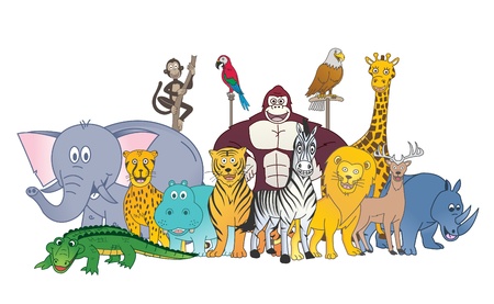 Wild Animal Color Groupのイラスト素材