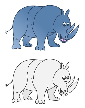 rhinoのイラスト素材