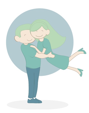 couple happyのイラスト素材